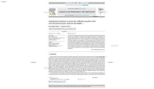Fundamental solutions to advection–diffusion equation with time-fractional Caputo–Fabrizio derivative